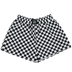 LULU MAC Black Checkered Shorts