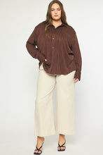 Cacao Textured Curvy Top