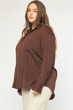 Cacao Textured Curvy Top