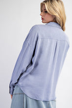 Dusty Blue Mineral Wash Top