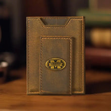 Zep-Pro Vintage Tan Leather Magnetic Front Pocket Wallet - Multiple Options