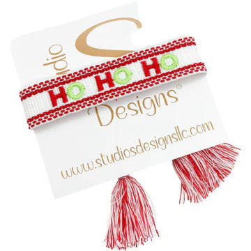 Embroidered Tassel Bracelet - Christmas Collection