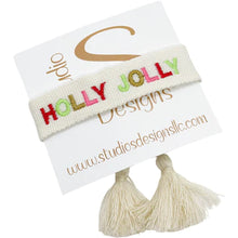 Embroidered Tassel Bracelet - Christmas Collection