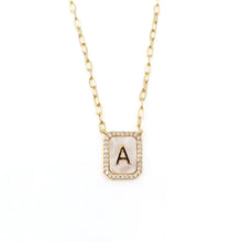 Mother of Pearl Initial Necklace