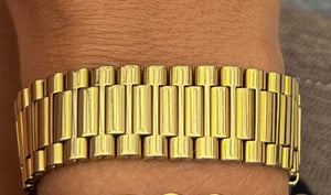 Thick Gold Watchband Bracelet