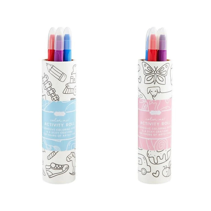 Activity Roll Crayon Set - Pink or Blue