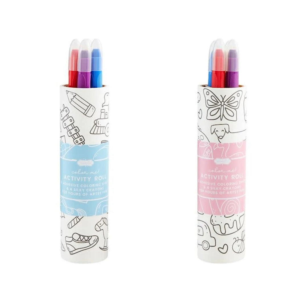 Activity Roll Crayon Set - Pink or Blue