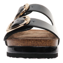 Joan Black Patent Sandal