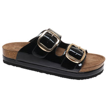 Joan Black Patent Sandal