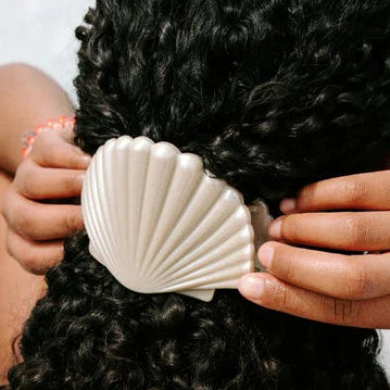 Teleties Shimmering Shell Large Flat Hair Clip