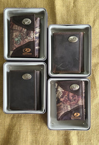 Zep-Pro Crazy Horse Leather trifold Wallet -8 Designs