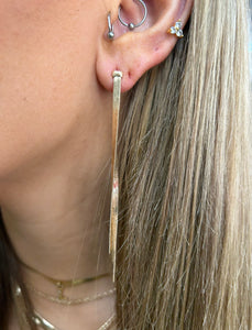 Herringbone Chain Earrings-Gold and Silver