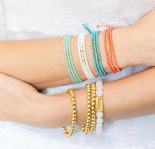 6mm plated gold ball bracelet