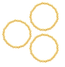 6mm plated gold ball bracelet