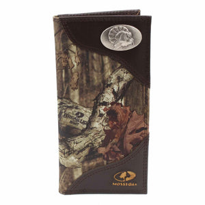 ZEP-PRO Mens Mossy Oak Nylon/Leather Wildlife Concho Wallet-2 Designs